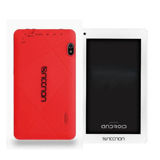 TABLET 7" NECNON (M002Q-2-RJ) ANDROID 10,RAM 2/16GGB,CAM 2/5MP,QUADCORE 1.8GHZ,FUNDA SILICON,ROJO
