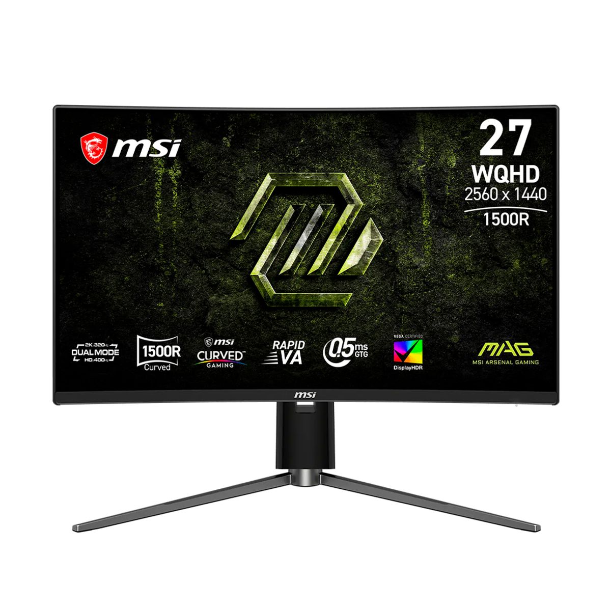 MONITOR LED MSI 27" (MAG 274CQPDF X32) 2560X1440, CURVO, 320HZ, 0.5MS, 2HDMI,1DP, FREESYNC PREMIUM