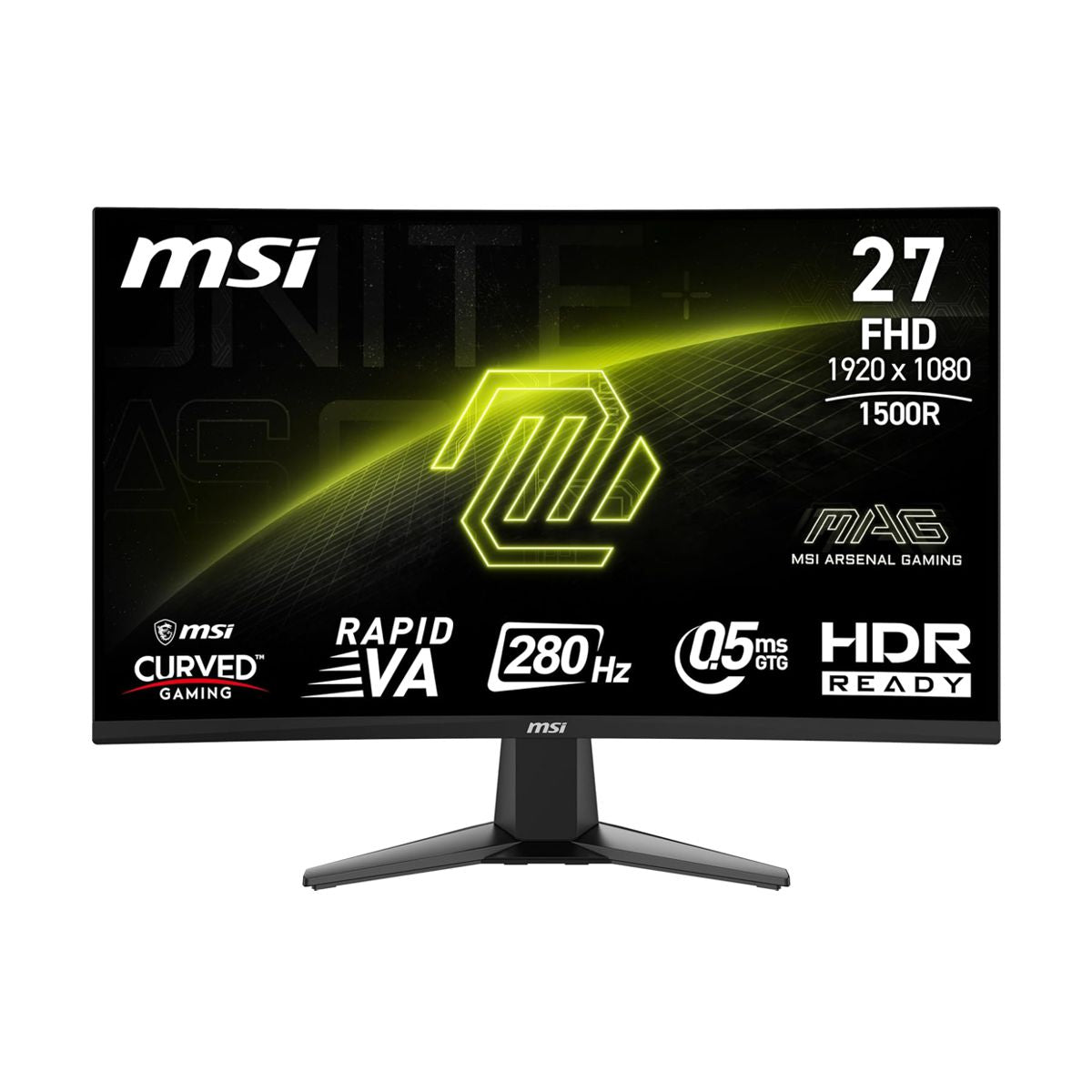 MONITOR LED MSI 27" (MAG 276CXF) 1920X1080, CURVO, 280HZ, 0.5MS, 2*HDMI,1*DP, ADAPTIVE SYNC