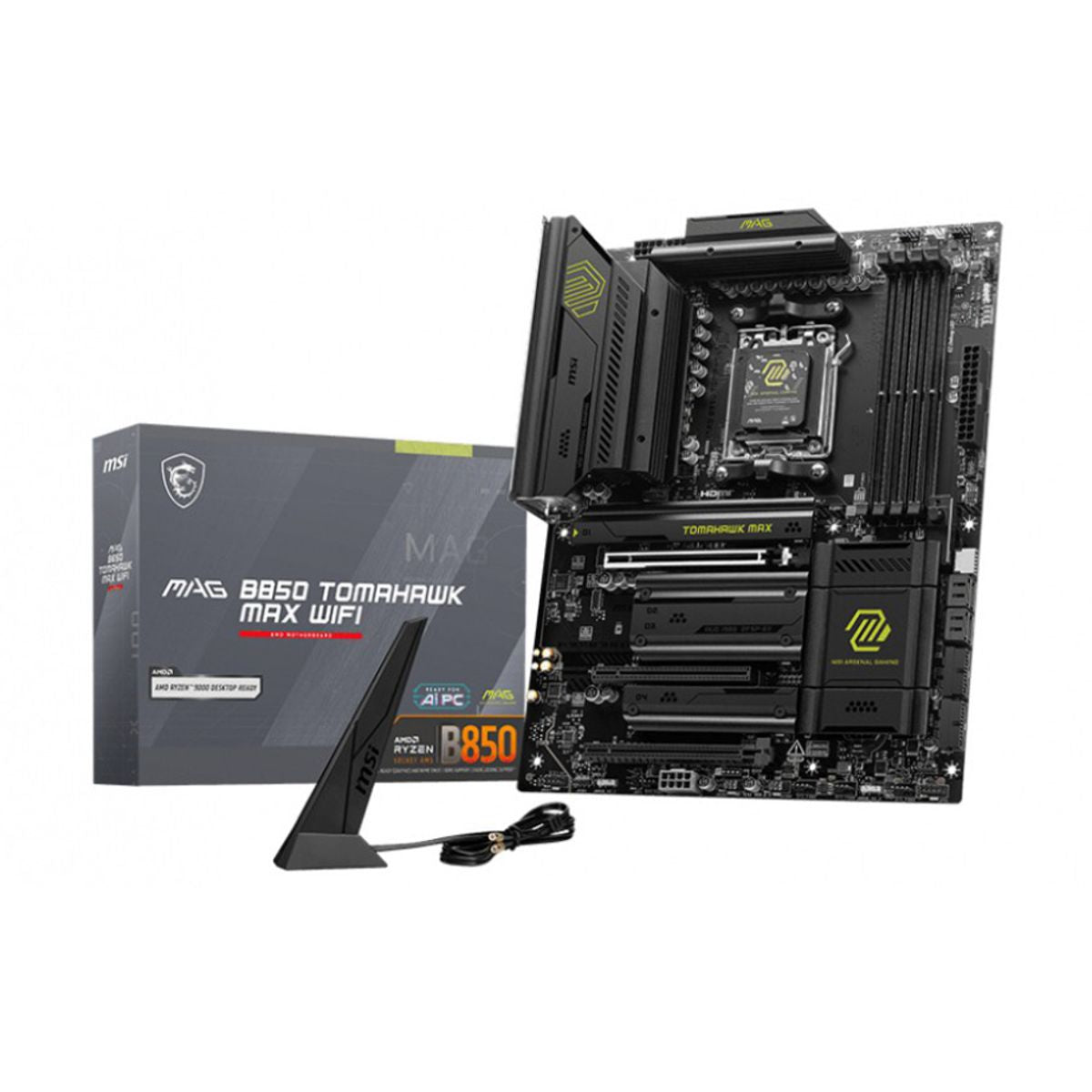 MOTHERBOARD MSI (MAG B850 TOMAHAWK MAX WIFI) SOCKET AM5, 4*DDR5 8400 MHZ, HDMI, 4*M.2, ATX