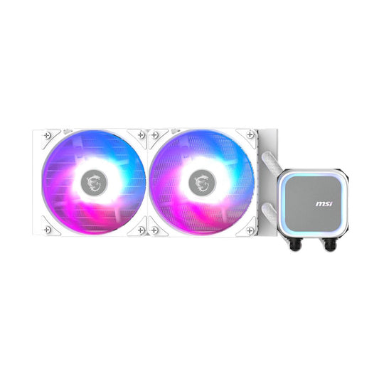 VENTILADOR P/CPU (MAG CORELIQUID A13 240 WHITE) ARGB, ENFRIAMIENTO LIQUIDO, 2 FAN, 240MM, BLANCO