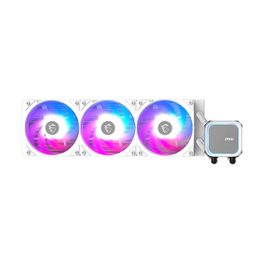 VENTILADOR P/CPU MSI (MAG CORELIQUID A13 360 WHITE) ARGB,ENFRIAMIENTO LIQUIDO, 3 FAN, 360MM, BLANCO