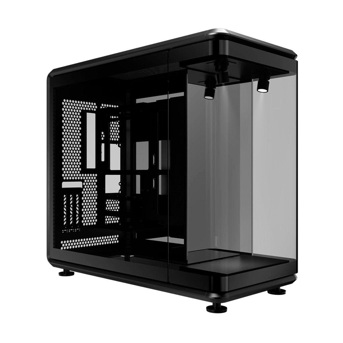 GABINETE COOLER MASTER (MF360-KHNN-S01) MASTERFRAME 360 STAGE MIRROR,MEDIA TORRE,S/FUENTE,NEGRO