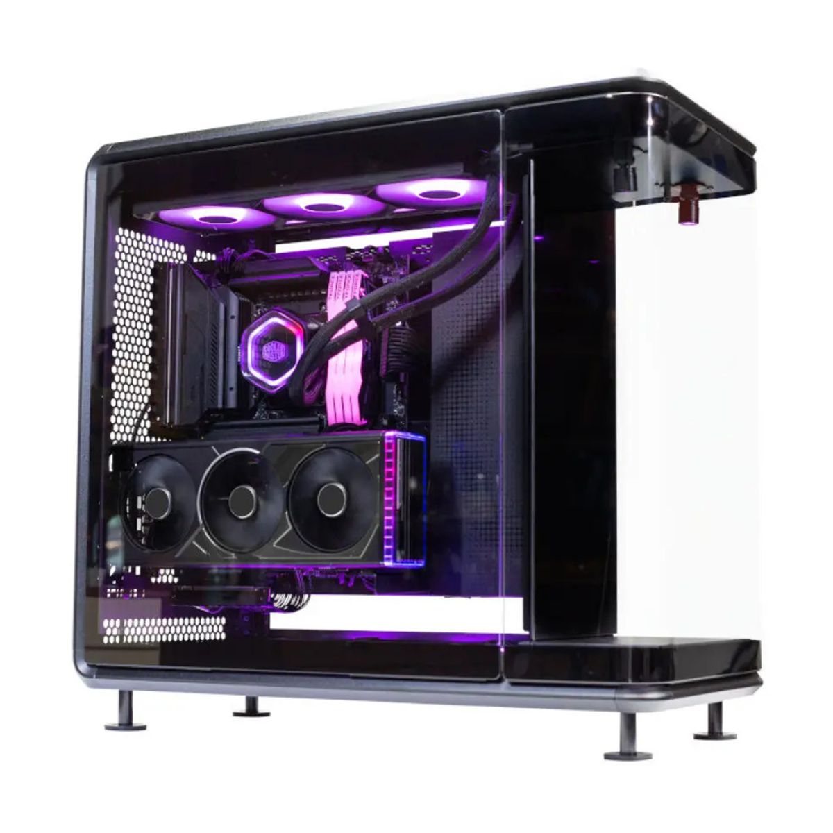 GABINETE COOLER MASTER (MF360-KINN-S00) MASTERFRAME 360 PANORAMA,VIDRIOTEMP,CABLE PCIE 5.0,S/FUENTE