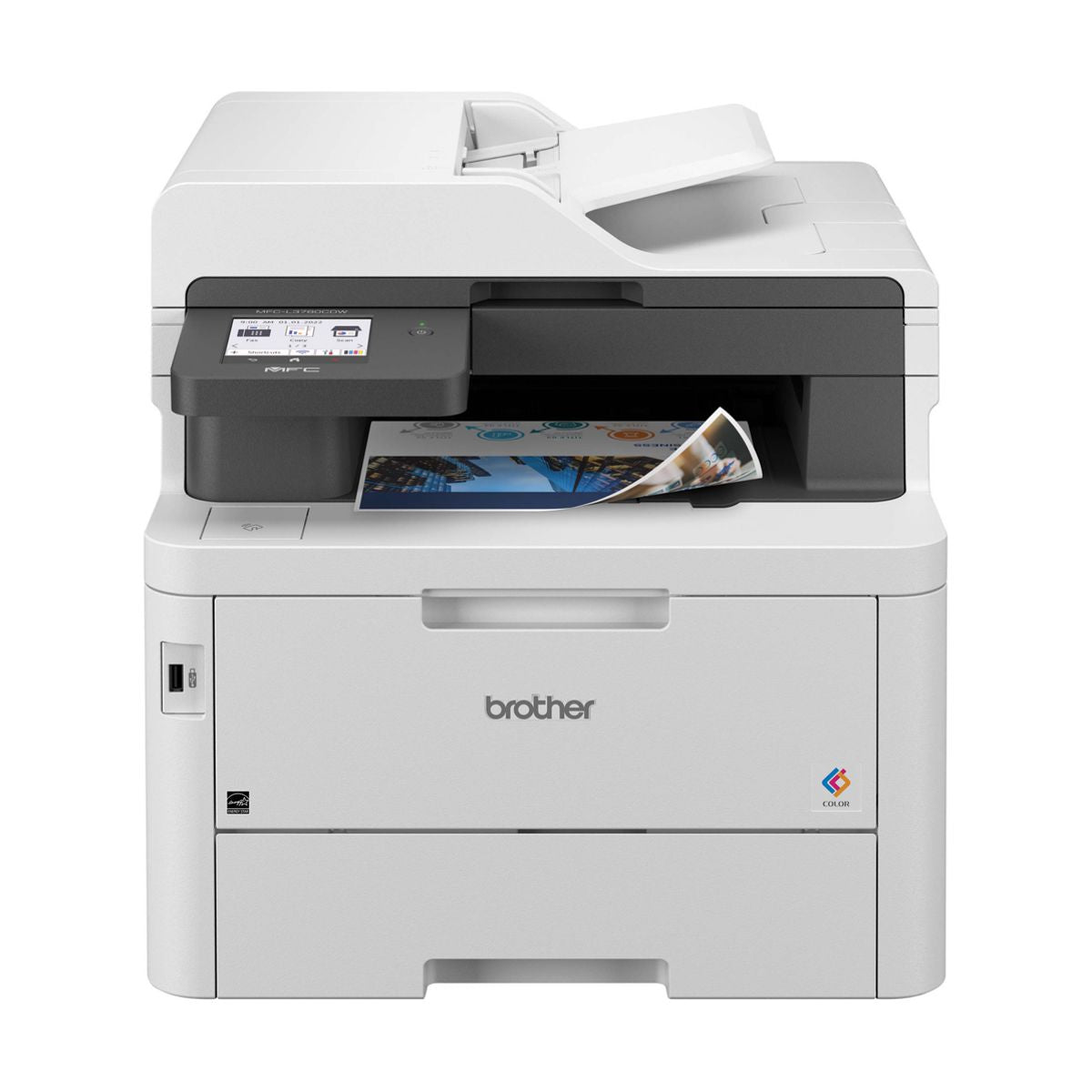 Multifuncional Laser Led Color Brother MFCL3780CDW - hasta 31 ppm B/N/Color, Full duplex, Gigabit Ethernet, Wifi 2.4/5GHz, Cama Plana Tamano Carta