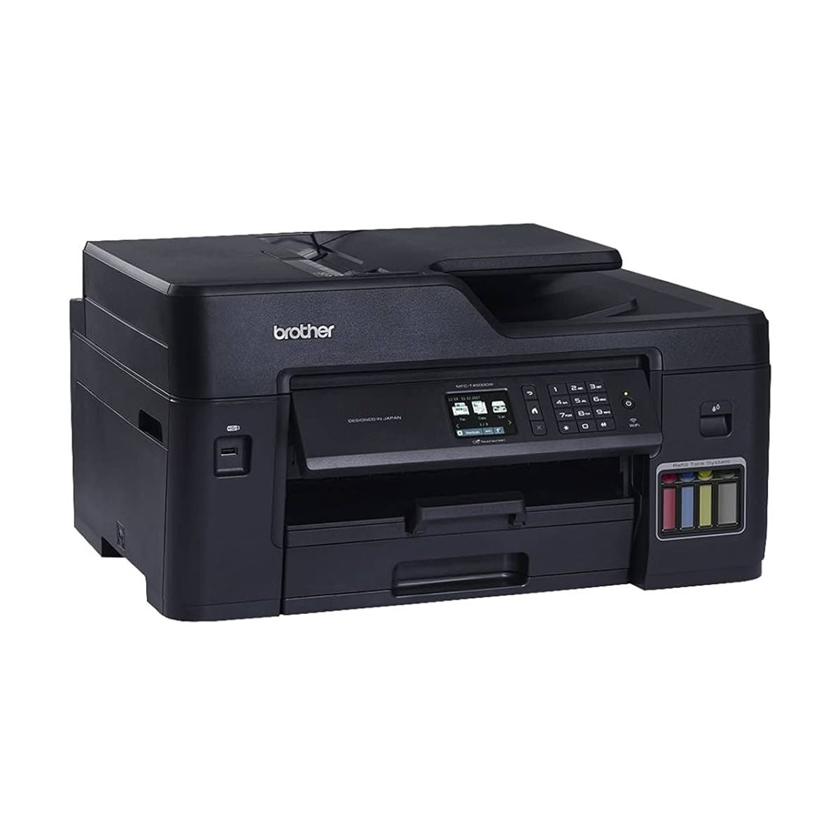 Multifuncional Tinta Continua Brother MFCT4500DW - 35 ppm negro/27 ppm color, duplex, Wifi/LAN, imprime/copia/escanea hasta tamano doble carta/tabloide/A3