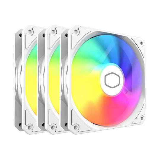 VENTILADOR P/GABINETE COOLER MASTER (MFW-B2DW-173PA-R1) MF120 LITE ARGB EDITION 3-PACK BLANCO