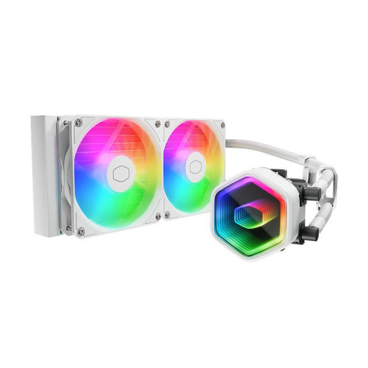 VENTILADOR P/CPU COOLER MASTER (MLW-D24M-A18PA-RW) MASTERLIQUID 240 CORE II ARGB,LGA1851/AM5,BLANCO