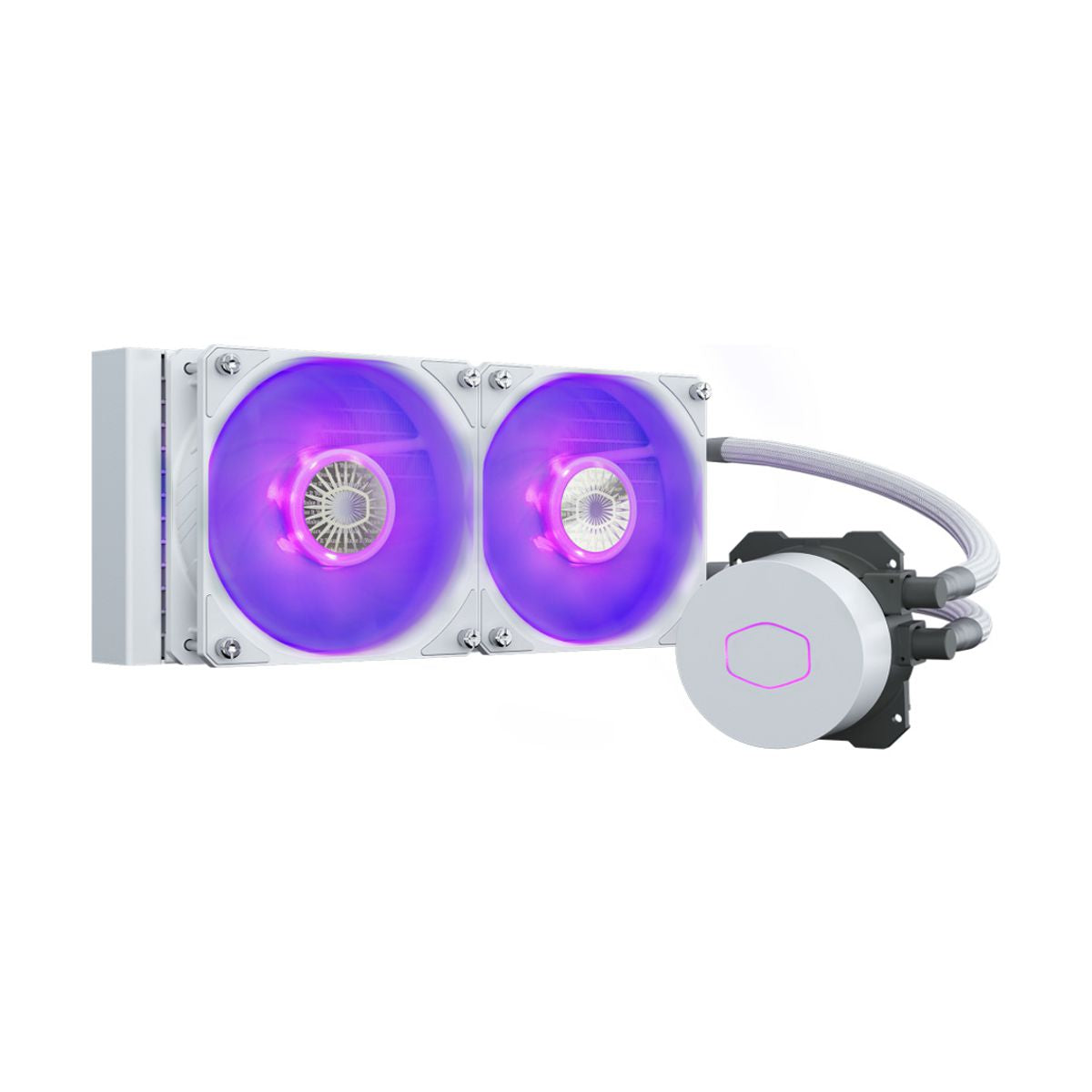 VENTILADOR P/CPU COOLER MASTER (MLW-D24M-A18PC-RW) ML240L V2, RGB, EDICION BLANCA,LGA1700/AM5