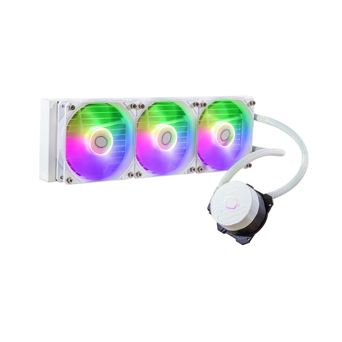 VENTILADOR P/CPU COOLER MASTER (MLW-D36M-A18PZ-RW) ML360L CORE V2 ARGB,BLANC,3*FAN 120MM,LGA1700/AM5