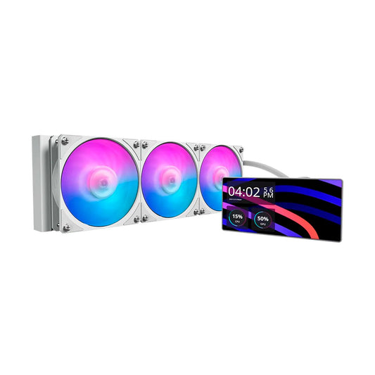 VENTILADOR P/CPU COOLER MASTER (MLW-D36M-A24PA-LW) MASTERLIQUID CORE LCD 6" 360,ARGB,LGA1851/AM5,BLANCO