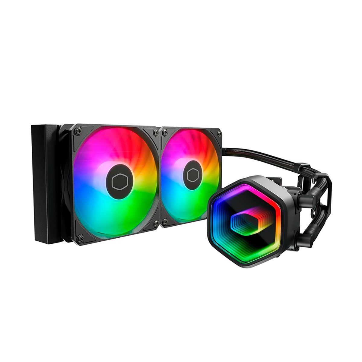 VENTILADOR P/CPU COOLER MASTER (MLX-D24M-A18PA-R1) MASTERLIQUID CORE NEX 240MM,ARGB,1851/AM5,NEGRO