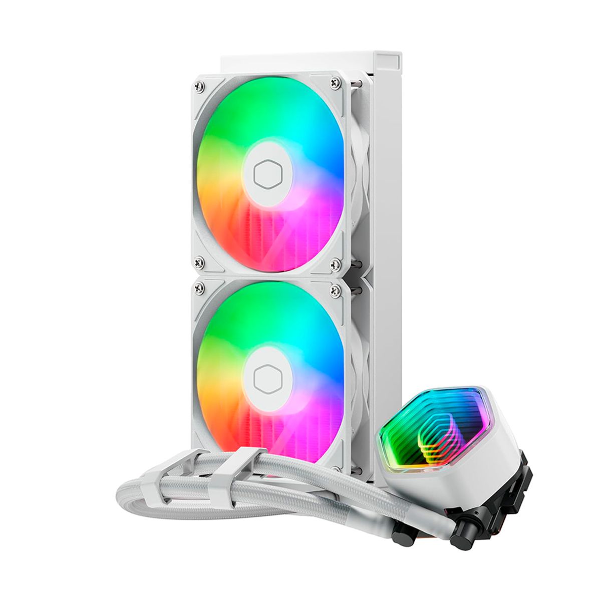VENTILADOR P/CPU COOLER MASTER (MLX-D24M-A18PA-RW) MASTERLIQUID CORE NEX 240MM,ARGB,1851/AM5,BLANCO