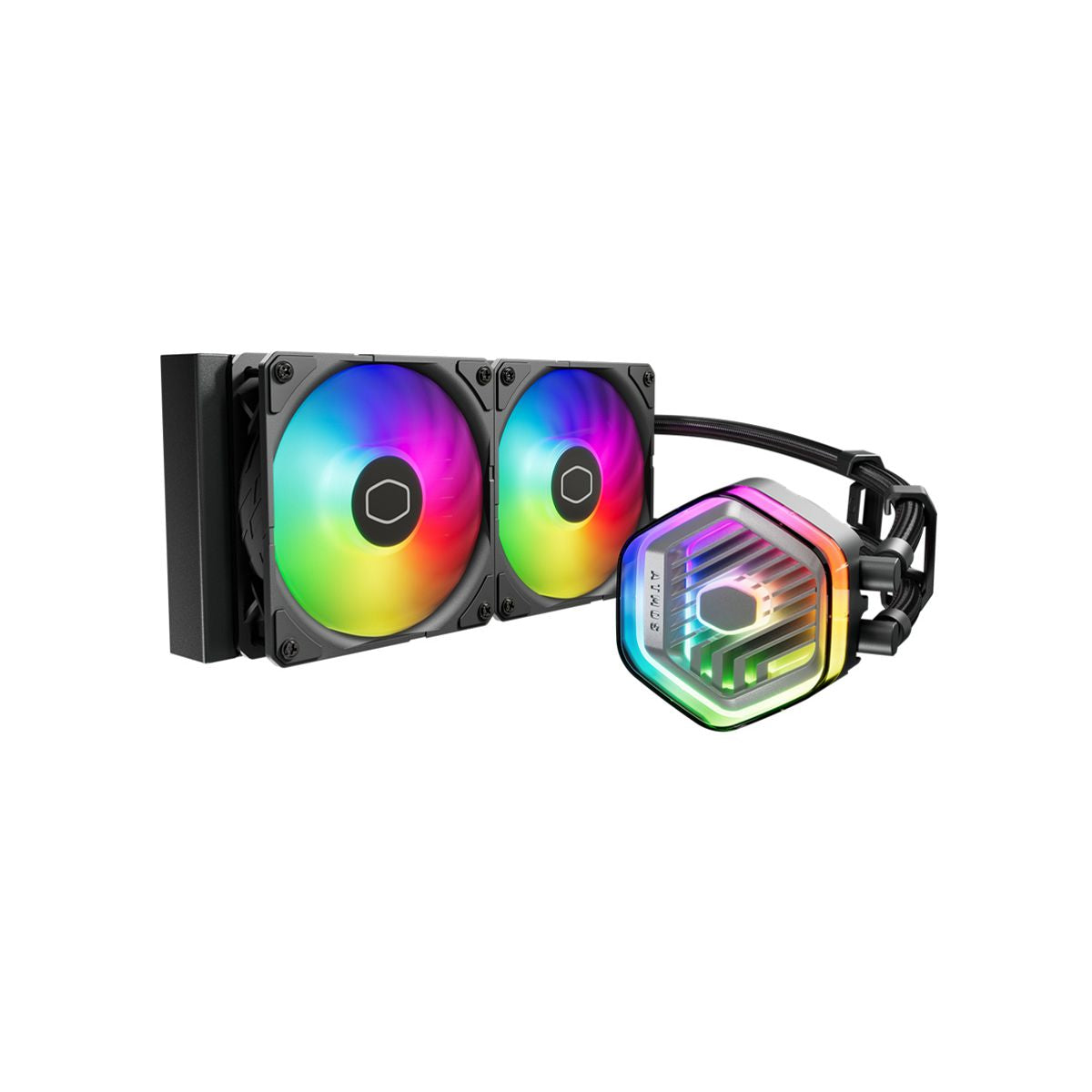 VENTILADOR P/CPU COOLER MASTER (MLX-D24M-A25PZ-R1) ML240 ATMOS,ARGB,4PWM,LGA1700/AM5,NEGRO