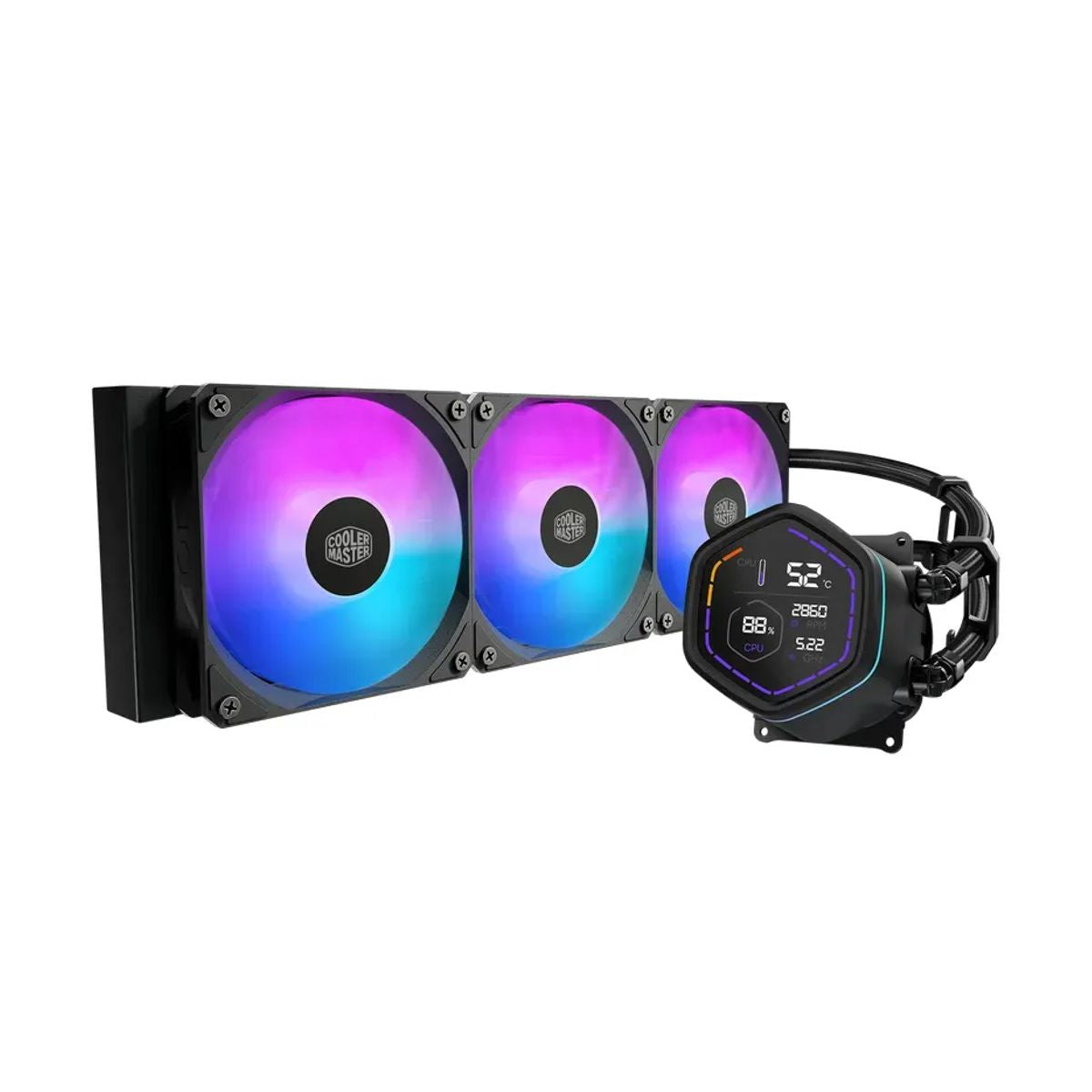 VENTILADOR P/CPU COOLER MASTER (MLX-D36M-A18PA-RD)ML CORE NEX DIGITAL,360MM,ARGB,1851/AM5,NEGRO