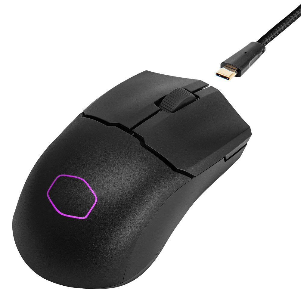 MOUSE GAMER COOLER MASTER (MM-712-KKOH1) MM712 NEGRO,HIBRIDO,BT 5.1,RGB,CABLE TYPE C,400-19000DPIS