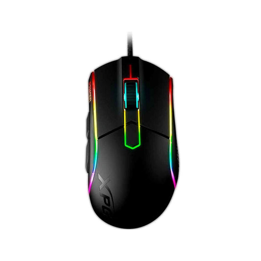 Mouse XPG PRIMER-BKCWW - Cable trenzado ultraligero, efectos de iluminacion RGB