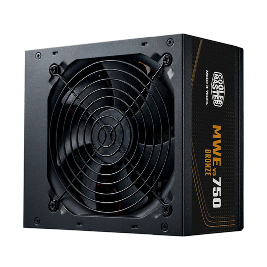 FUENTE DE PODER COOLER MASTER (MPE-7501-ACAAW-3BUS) MWE BRONZE 750 V3,80 PLUS,20+4PIN,120MM,ATX 12V 3.1