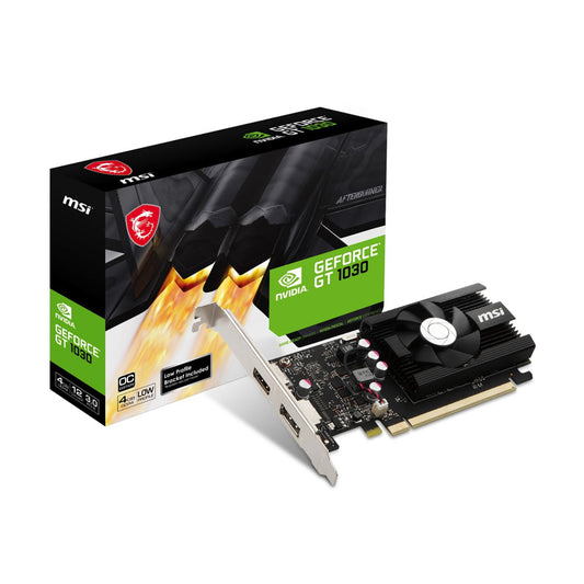 Tarjeta de Video MSI GT 1030 SGD4 LP OC - 2 GB GDDR4, NVIDIA, GeForce GT 1030, 2GB, GDDR4, PCI Express x16 3.0