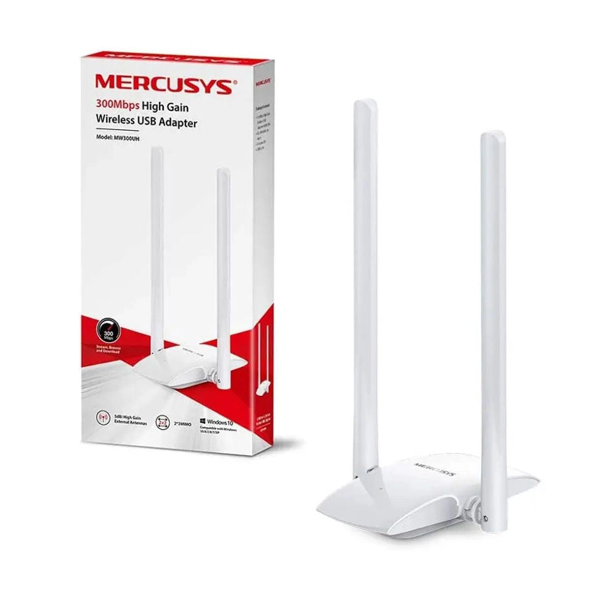 ADAP. MICRO USB 300MBPS MERCUSYS MW300UH CON ANTENAS DE ALTA GANANCIA PARA PROPORCIONAR CONEXIONES MAS RAPIDAS - 