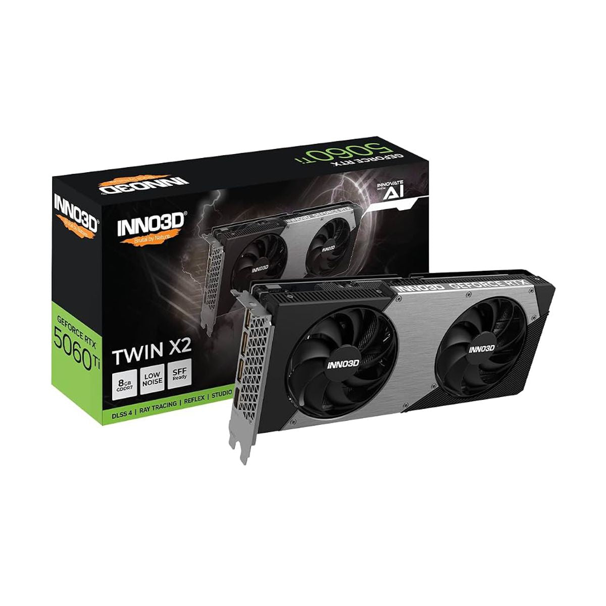 TARJETA DE VIDEO INNO3D NVIDIA GEFORCE RTX 5060TI X2 8GB GDDR7 128BITS PCIe 5.0 3 DP 2.1B HDMI