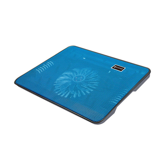 BASE LAPTOP NACEB (NA-0108A) 1 VENTILADOR, LAPTOP HASTA 15", METALICA, 1*USB TIPO A, AZUL