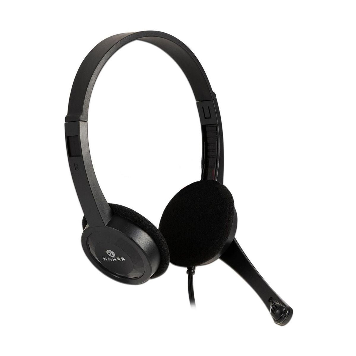 AUDIFONOS NACEB (NA-0316) DIADEMA,MICROFONO,3.5,NEGRO