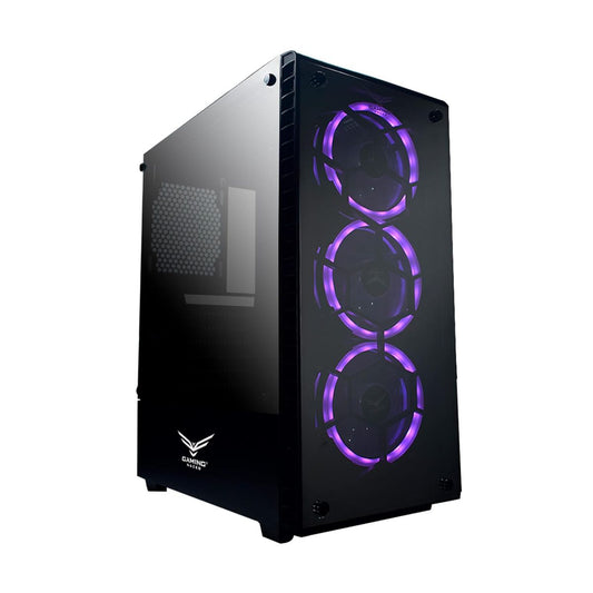 GABINETE NACEB (NA-0602) HYDRA,FULL ATX,SIN FUENTE,2*USB 2.0,1* USB 3.0,3*FAN,CRISTAL TEMP,NEGRO