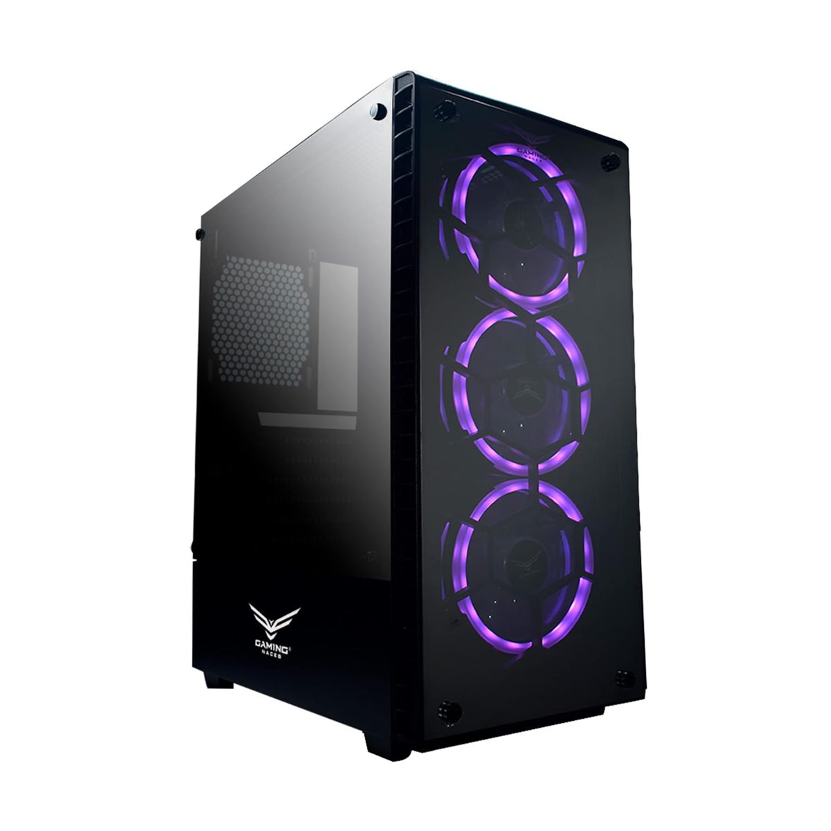 Gabinete Gaming Naceb Technology HYDRA Crystal Case NA-0602 - ATX, Negro