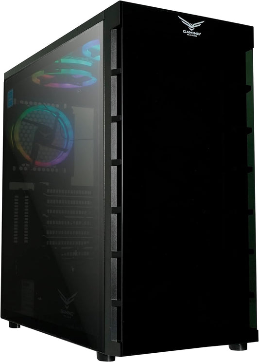 GABINETE NACEB (NA-0609) ORION CRIST TEMP,F-ATX,USB 3.0,2*SSD 2.5,2*HDD 3.5,7*PCI,3*FAN RGB,NEGRO