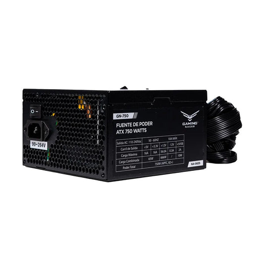 Fuente de poder Naceb 750W Atx Modular 80+ Bronze NA-0635 - 