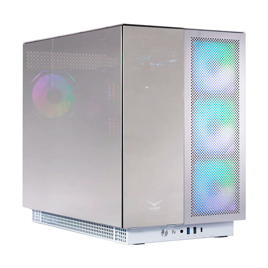 GABINETE NACEB (NA-0640) GAMER E-ATX, ALUMINIO Y CRISTAL TEMPLADO, 8*VENTILADORES(NO INCLUIDOS)