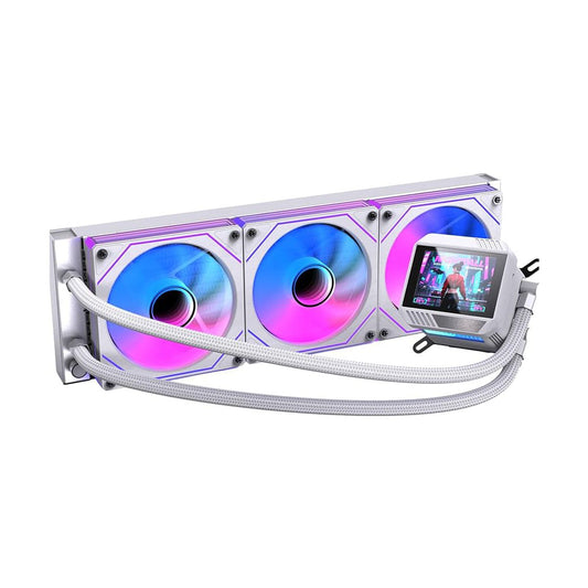 NACEB ENFRIAMIENTO LIQUIDO BOREAL 360MM PANTALLA LCD 2.8 PULGADAS  ARGB BLANCO NA-0657B - 