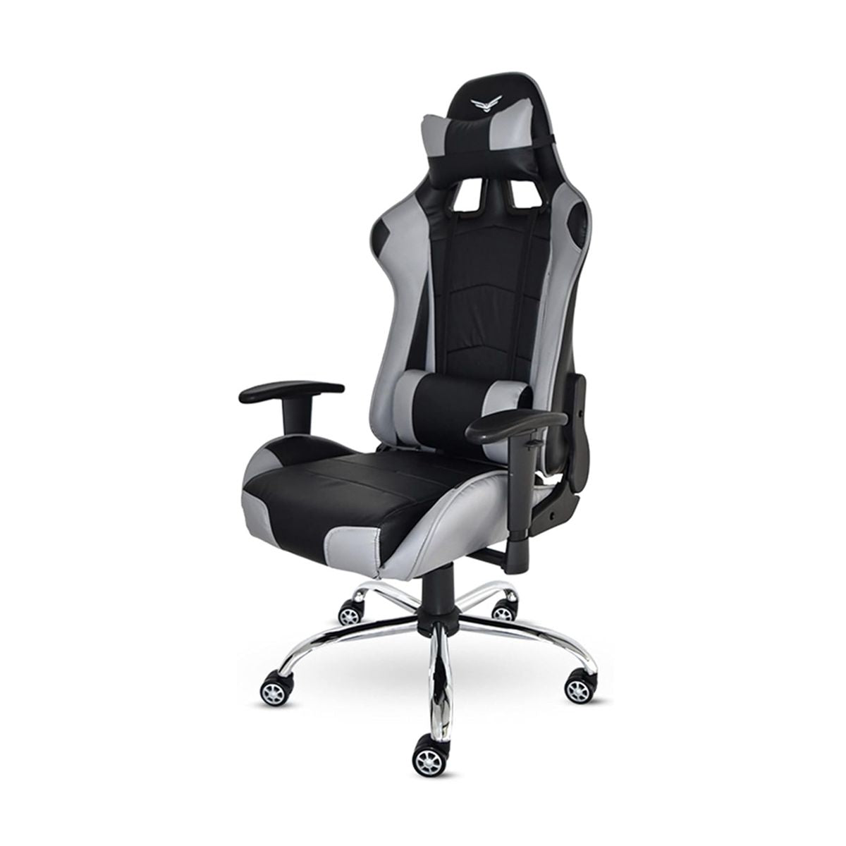 Silla Gaming Naceb Technology SOLDIER - Gamer, Negro/Gris, Piel Sintetica