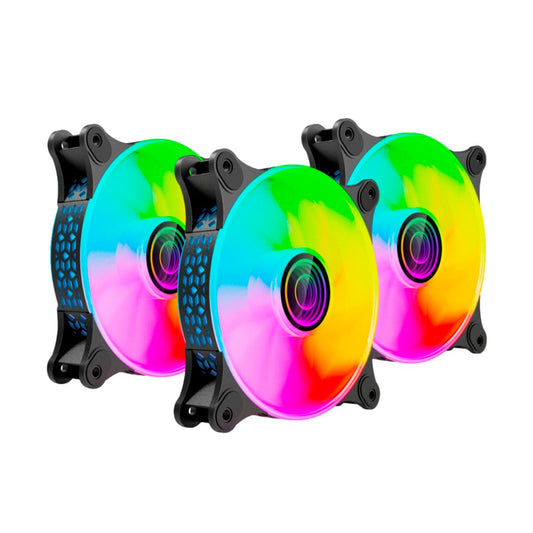 KIT DE VENTILADORES NA-0962 ARGB  6PINES VENTILADOR DE 120 MM - 