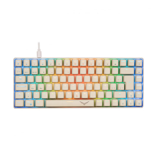 TECLADO MECANICO NACEB (NA-0970) GAMER BASILISK, RGB, 80%, COMPACTO, 84 TECLAS, GRAY