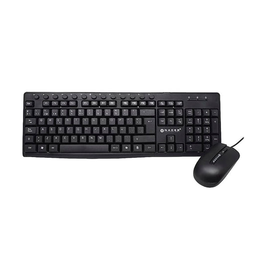 Kit de teclado y mouse Naceb Technology - Estandar, Negro