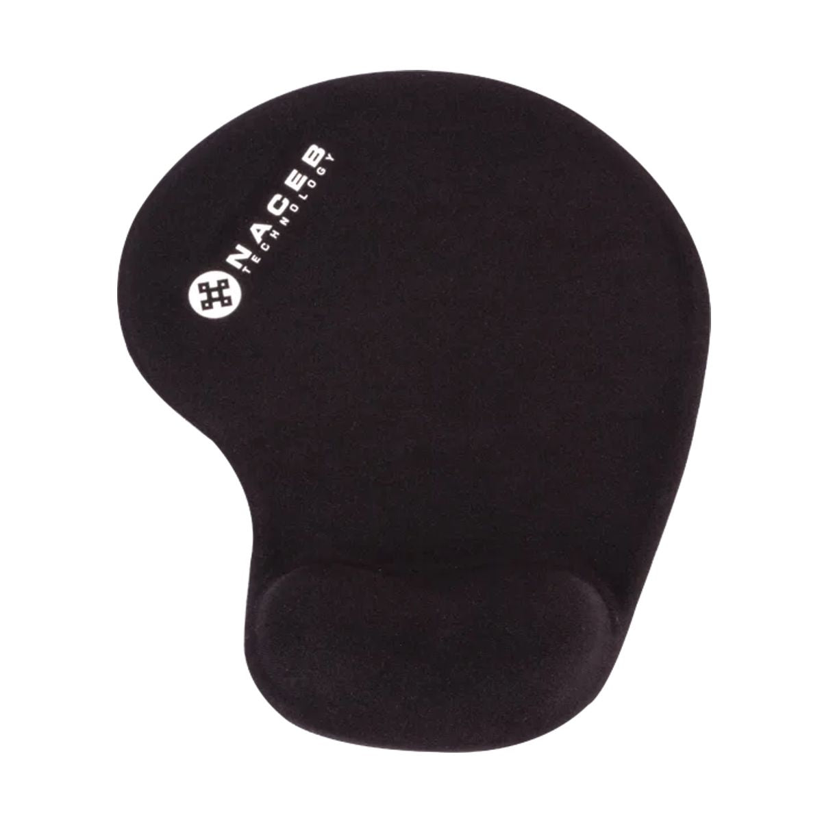 MOUSE PAD NACEB (NA-549NE) CON SOPORTE DE GEL, DE FIBRA ELASTICA, ANTIDERRAPANTE, NEGRO