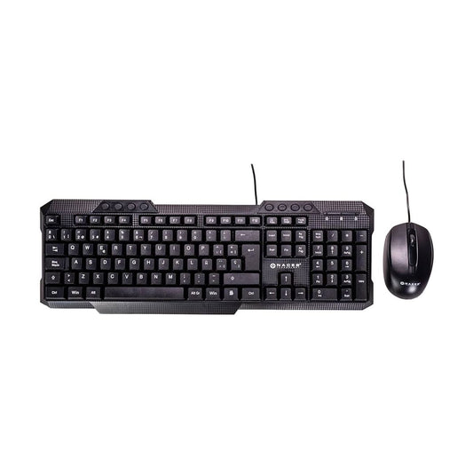 Kit Teclado y Mouse Naceb Technology NA-618N - Estandar, Negro