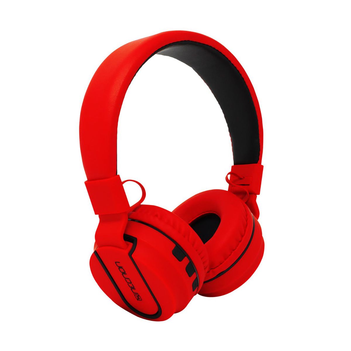 AUDIFONOS OVER-EAR BLUETOOTH NBH-05 MEGA BASS RADIO FM MICRO SD 3.5MML MANOS LIBRES RUBBERIZED ROJO - 