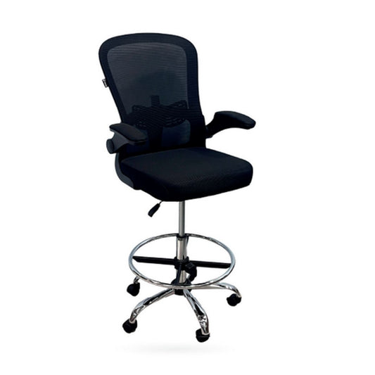 Silla Alta Nextep Descansa brazos Ajustable con Reposapies color Negro Ajustable Diseno con soporte Lumbar Ajustable - 