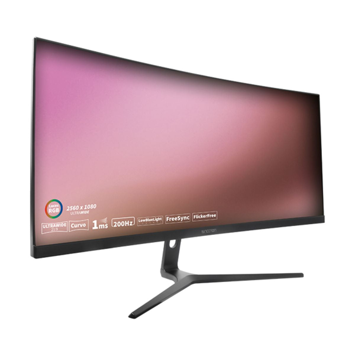 MONITOR GAMING LED CURVO ULTRAWIDE 29.5 NMG-30U2 VA 200HZ 1MS HDR LOW BLUELIGHT FLICKERFREE FREESYNC RGB 16:9 2K 2560*1080 HDMI DP NEGRO - 