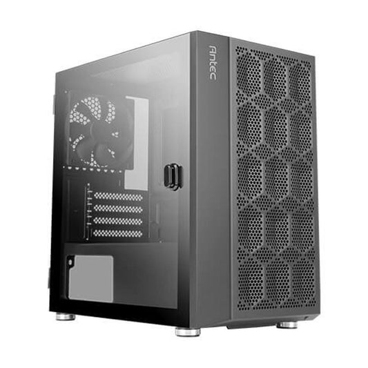 GABINETE ANTEC (NX200M) MINI TORRE,MICRO-ATX,CRISTAL,S/FUENTE,1*FAN,3*USB,NEGRO