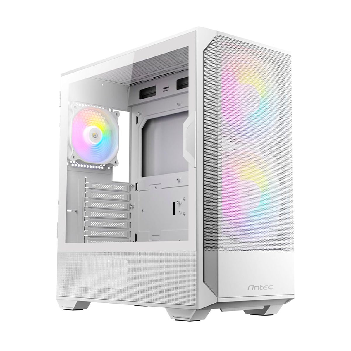 GABINETE ANTEC (NX416L WHITE) MEDIA TORRE ATX,CRISTAL,S/FUENTE,3*FAN,2*USB 3.0,BLANCO