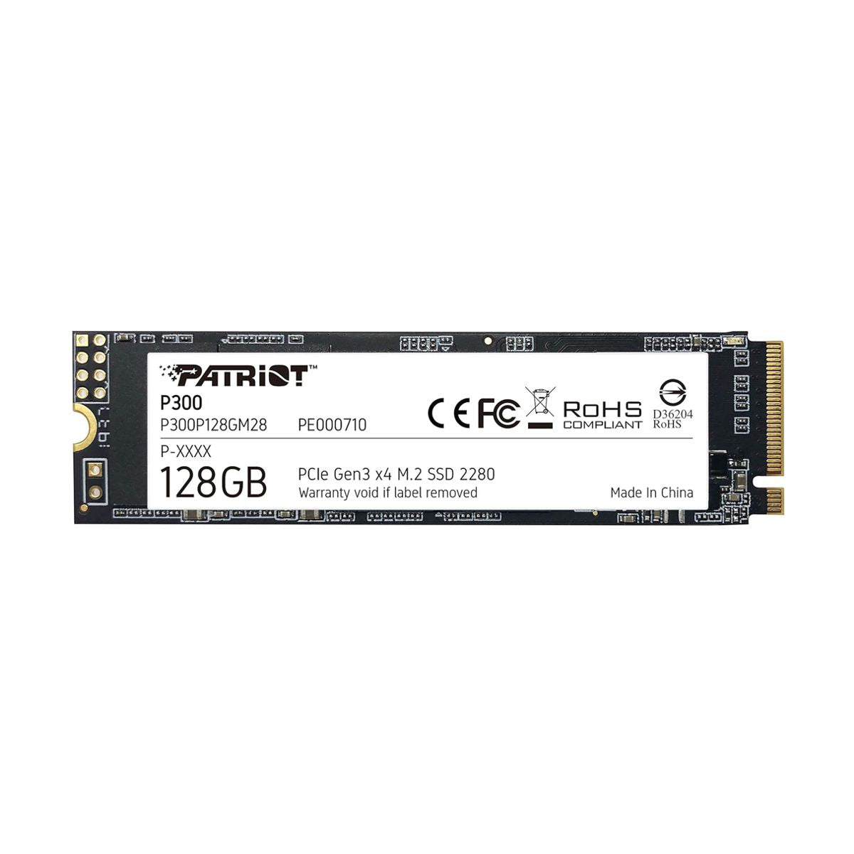 UNIDAD SSD M.2 PATRIOT 128GB (P300P128GM28) P300, PCIE 3.0, NVME, 2280