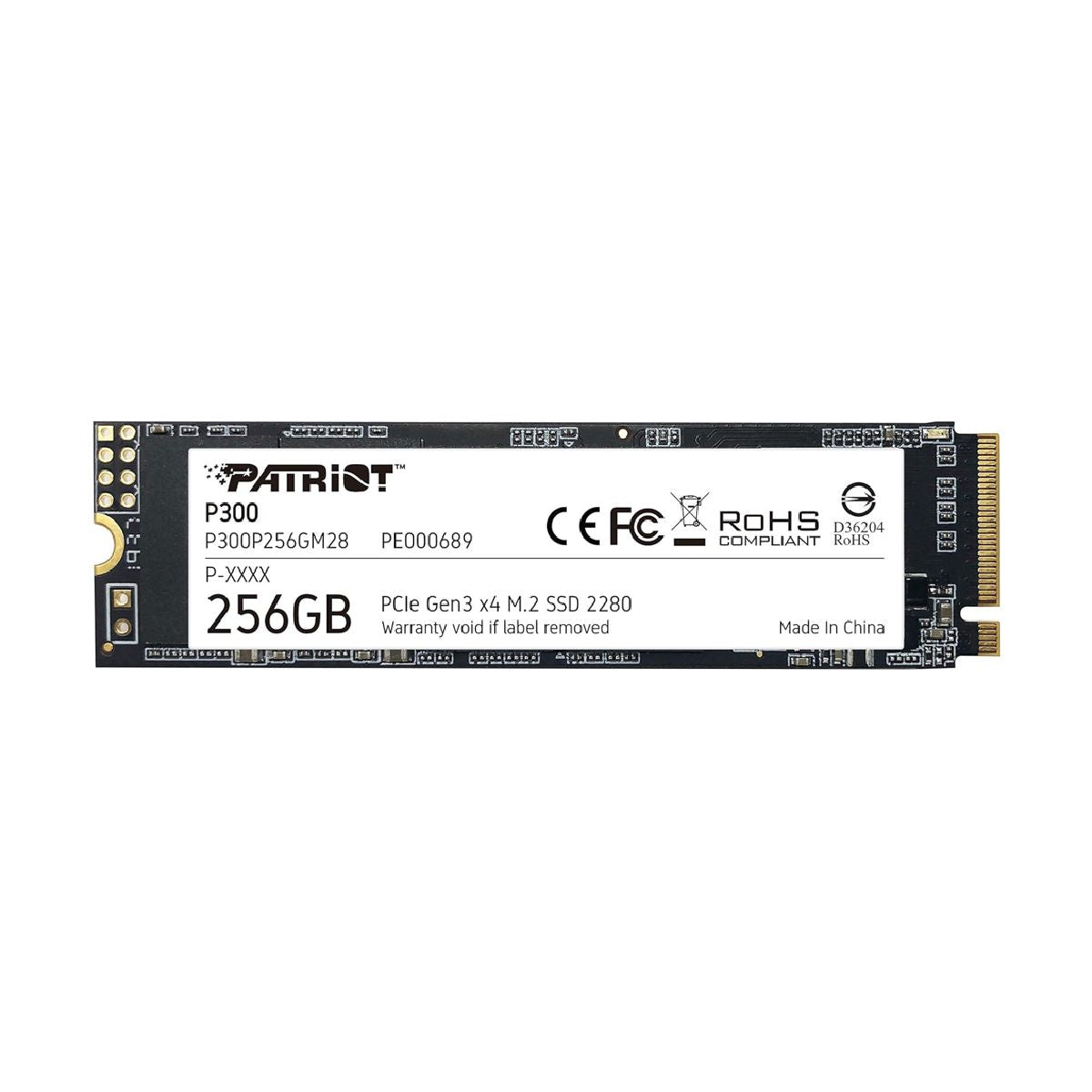 UNIDAD SSD M.2 PATRIOT 256GB (P300P256GM28) P300, PCIE 3.0, NVME, 2280