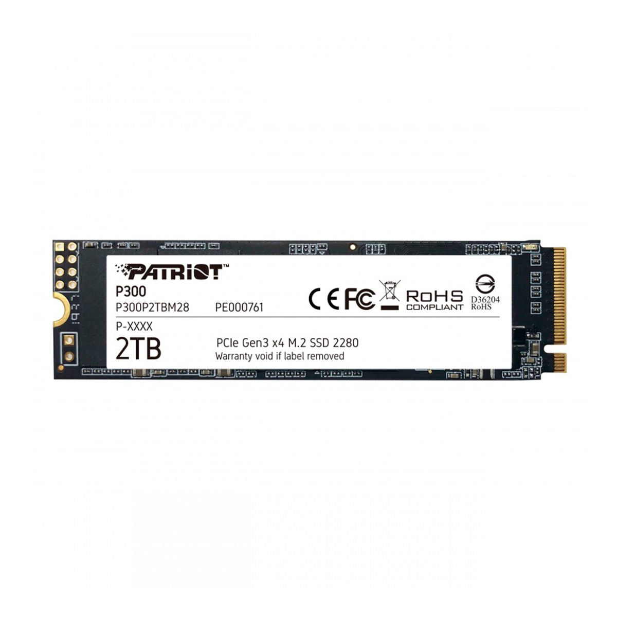 UNIDAD SSD M.2 PATRIOT 2TB (P300P2TBM28) P300, PCIE 3.0, NVME, 2280