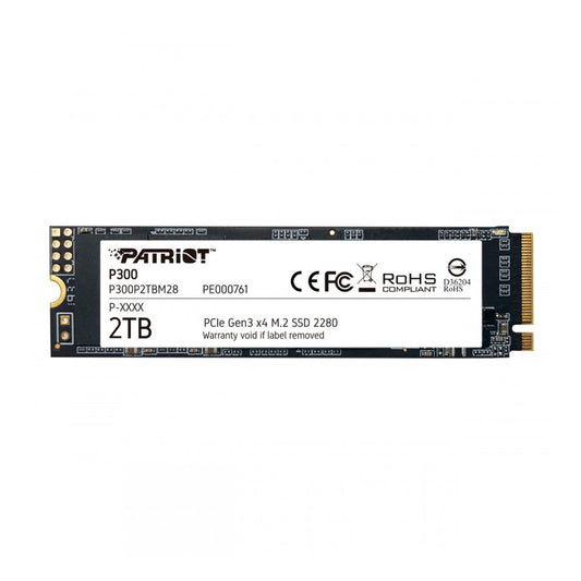 UNIDAD SSD M.2 PATRIOT 2TB (P300P2TBM28) P300, PCIE 3.0, NVME, 2280