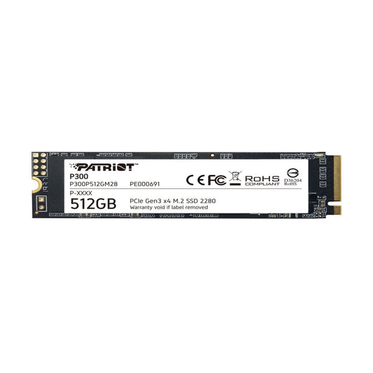 UNIDAD SSD M.2 PATRIOT 512GB (P300P512GM28) P300, PCIE 3.0, NVME, 2280