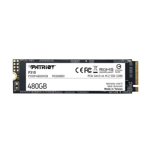 UNIDAD SSD M.2 PATRIOT 480GB (P310P480GM28) P310,PCIE 3.0, NVME, 2280